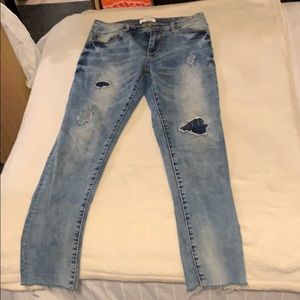Women’s acid wash skinny jeans size 7